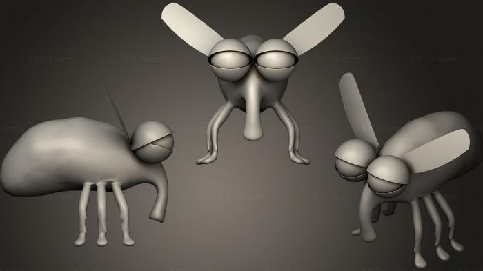 Игрушки (Мультяшная муха, TOYS_0464) 3D модель для ЧПУ станка